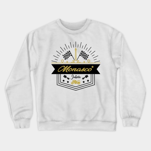 Monasco* Jakarta Road Race Crewneck Sweatshirt by Kaos MotivAsik